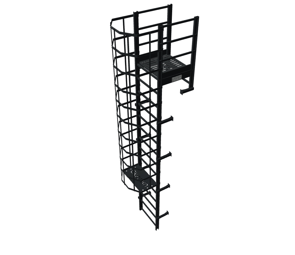 3D модель пожарной лестницы П1-2