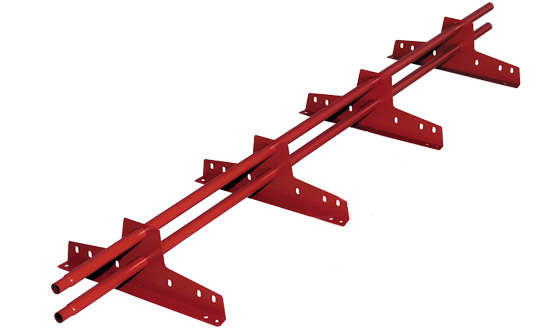  круглая труба Ø25 мм толщиной 1 мм  - 4 опоры толщиной 1,2 мм  - не оцинкованный металл  - порошковая окраска  - комплект крепежа  - стандартные цвета RAL 8017, 3005, 6005, RR 32 